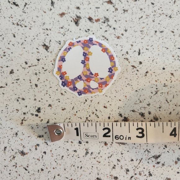 10/$10 NEW Peace Floral Retro Hippie Boho Sticker - Picture 2 of 2